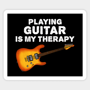 Playing Guitar Is My Therapy, Electric Guitarist Funny Sticker